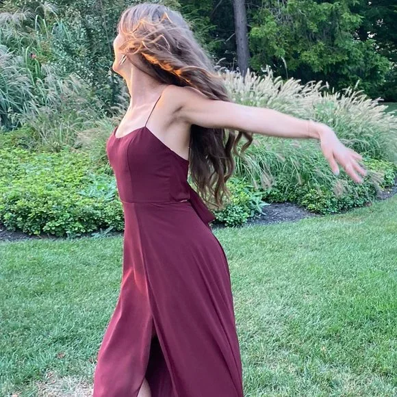 BHLDN Jenny Yoo Kiara bridesmaid dress in hibiscus - Picture 5 of 5